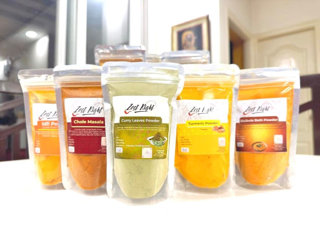 ZestRight organic masalas and podis