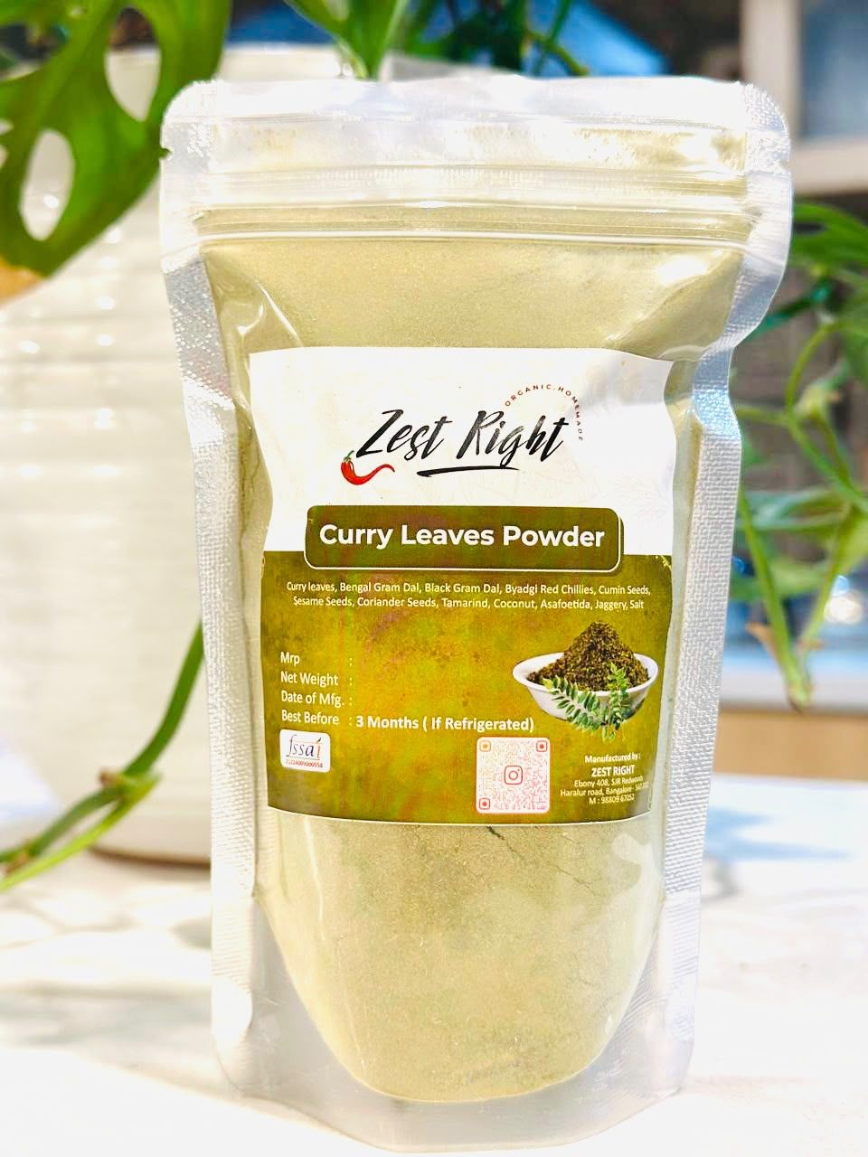 ZestRight organic Curry Leaves Masala Powder ZestRight organic Curry Leaves Masala Powder